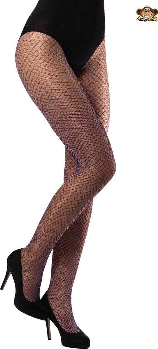 Partychimp Netpanty Dames Elastaan Paars One-size