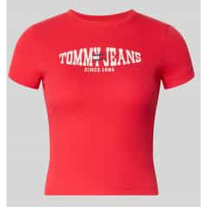 Slim fit T-shirt van katoenmix
