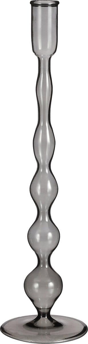 Trent candleholder glass d. grey - h33xd9cm