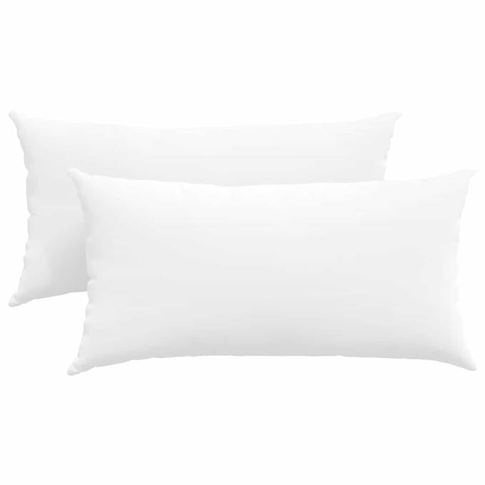 vidaXL - Zitkussens - 2 - st - Stof - Wit - 80 - x - 40 - cm