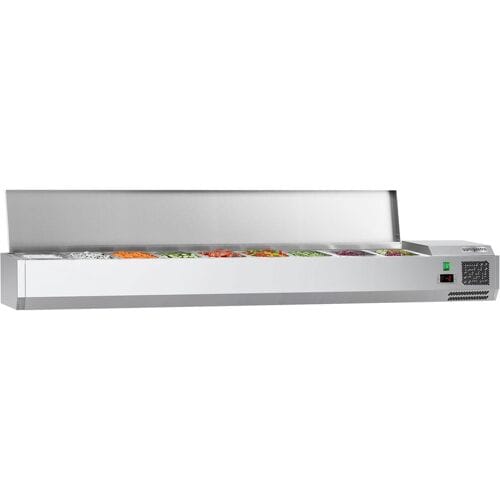 GGM Gastro Opzetkoelvitrine ECO - 1800x335mm - 8x GN 1/4 zilver