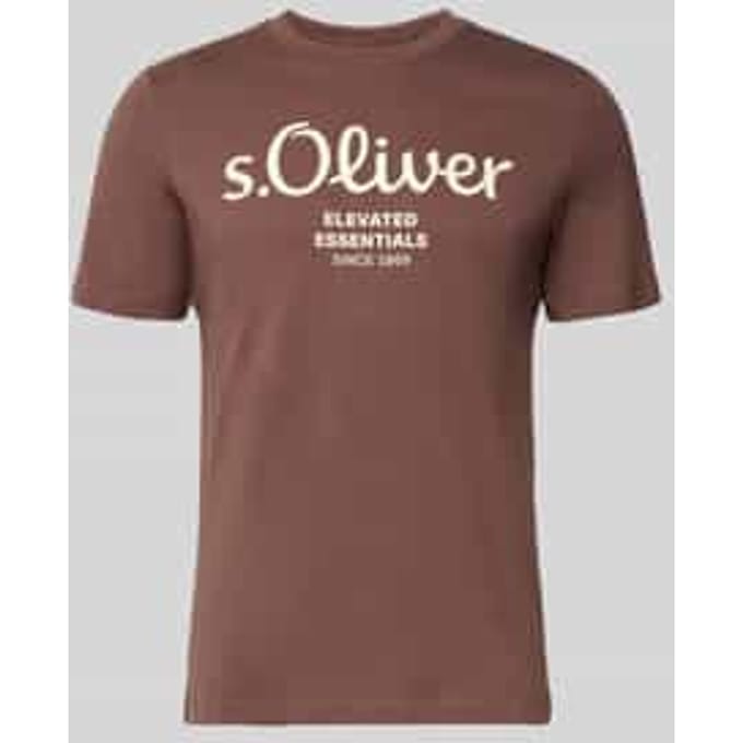 Katoenen T-shirt met logo-print s.Oliver