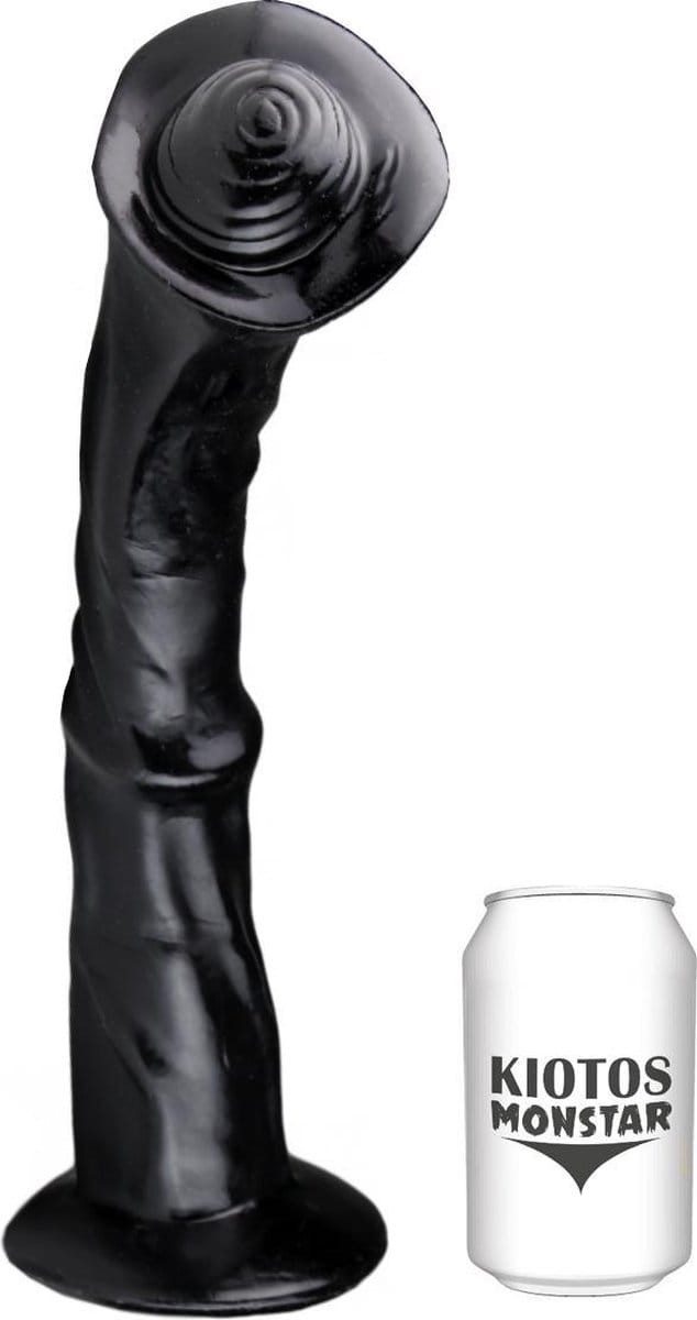 Kiotos Monstar - Zebrastorm - Dildo - 35 x 8,2 cm - Zwart