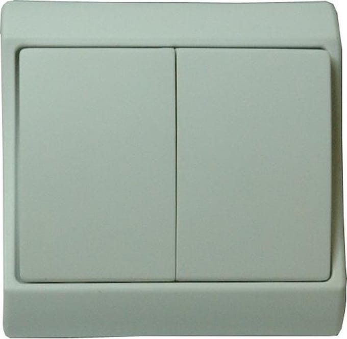 Dubbele schakelaar - Schema 5 - 10A - 230V - Crème - Inbouw