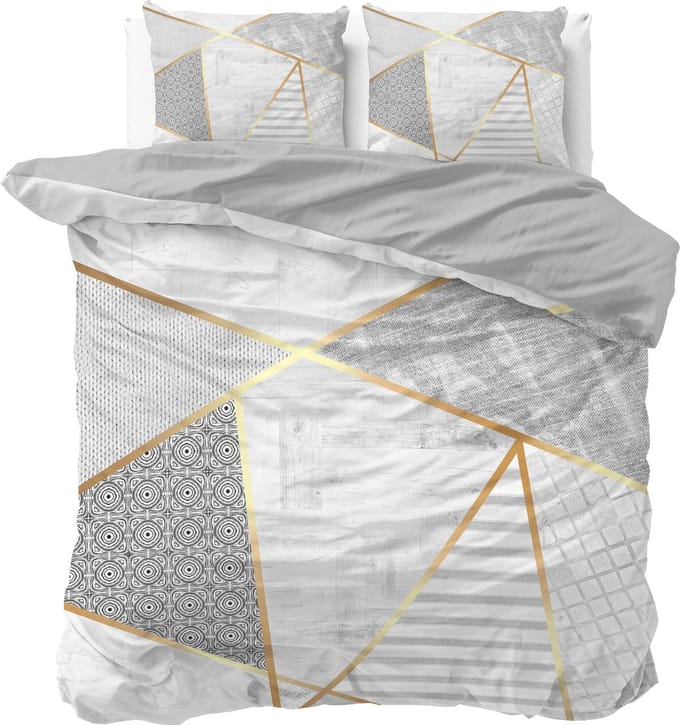 Sleeptime dekbedovertrek Graphic Wit 240 x 200/220 cm