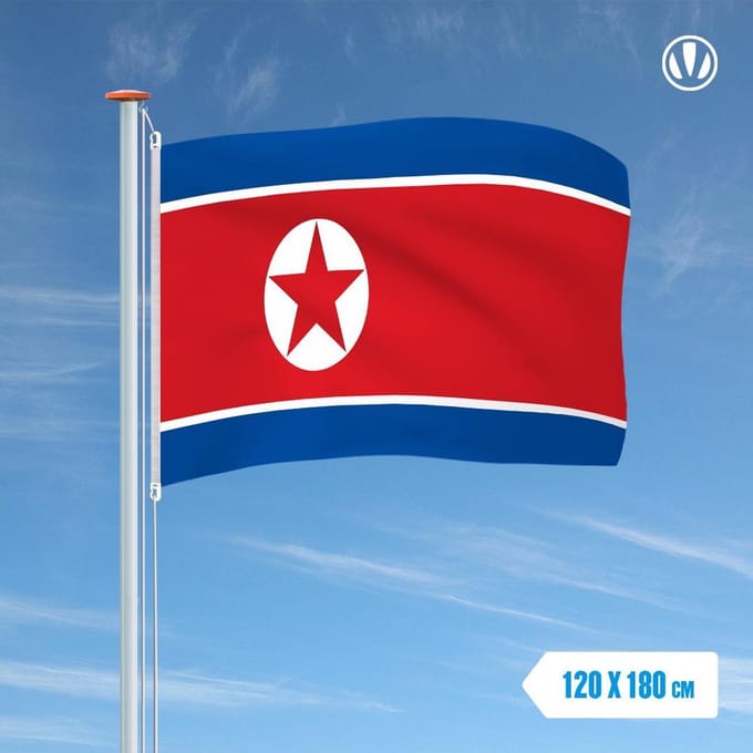 Vlag Noord-Korea 120x180cm