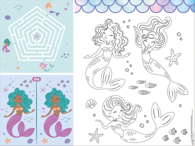 Activiteiten Placemat - Mermaid Magic - 6 stuks