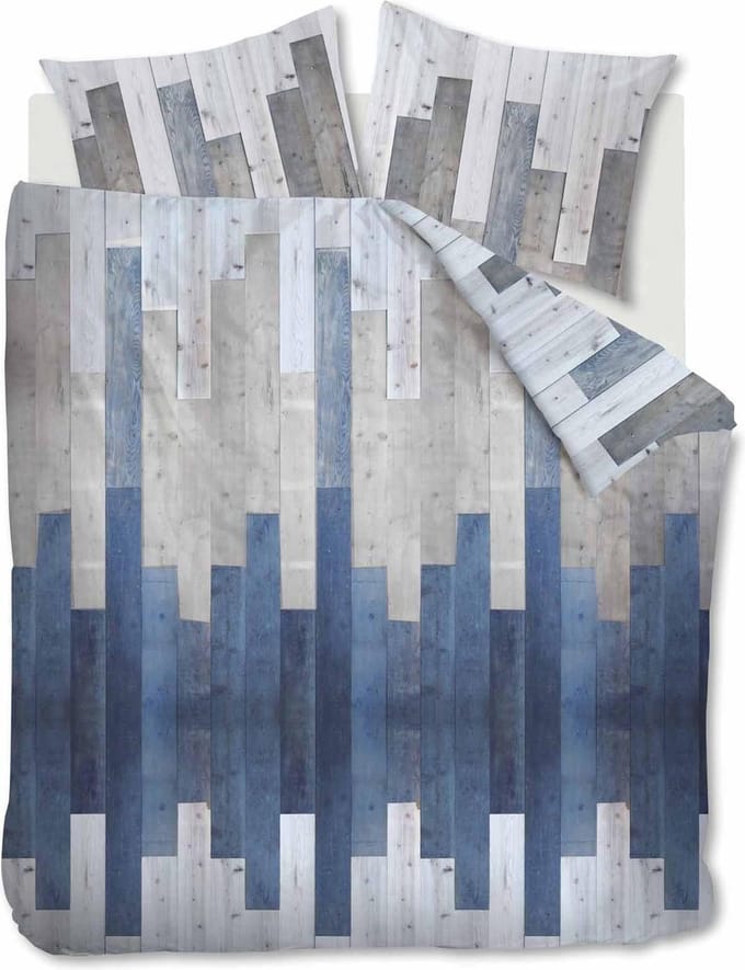 At Home See Dekbedovertrek - 260x200/220 - Blauw Grijs