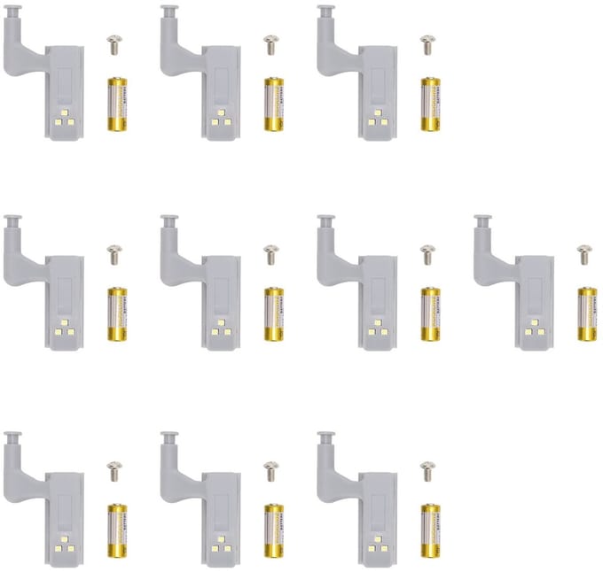 Dailygoods - 10 Sets Scharnier LED-Lichten voor Kasten