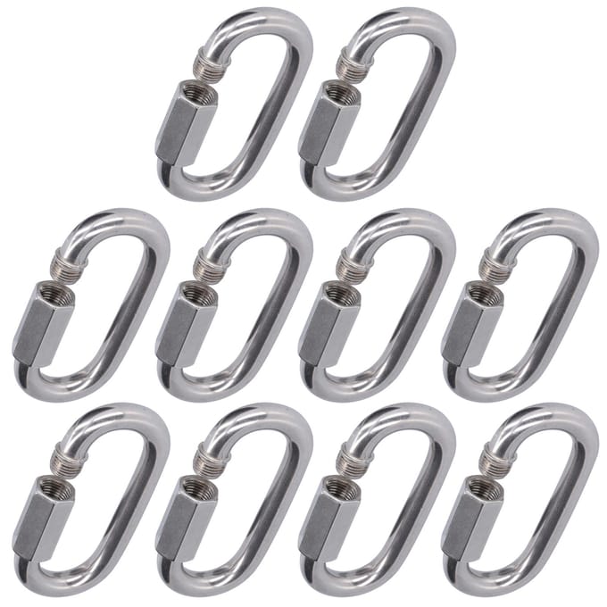 10 stuks Snelkoppeling Sterk Duurzaam Eenvoudig te Installeren Klein Formaat Kettingconnector M3.5 gray