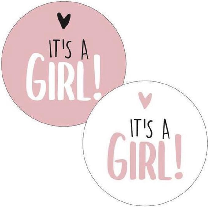 I's a girl Sluitzegel oud roze-wit