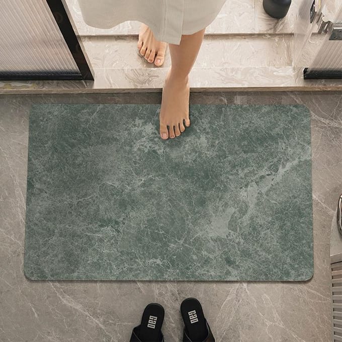Eenvoudige Diatomeeënaarde Verdikte Kussen Absorberende Mat Badkamermat Sneldrogend High-end Badkamermat Antislip 60 * 90CM