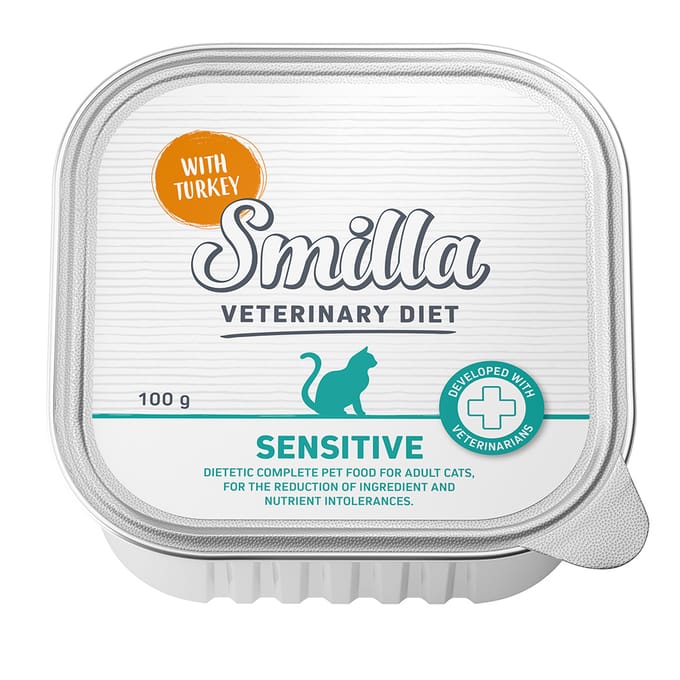 8x100g Sensitive Kalkoen Smilla Veterinary Diet Kattenvoer