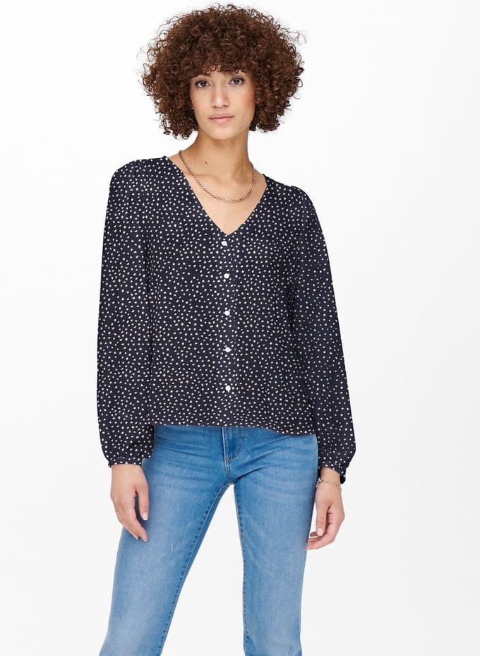 ONLY ONLSONJA LIFE L/S BUTTON TOP NOOS PTM Dames Blouse - Maat XS