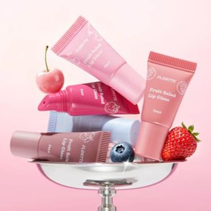 FLORTTE - Fruit Salad Series Tube Lip Gloss - 5 Colors #F03 Half Grapefruit - 5g
