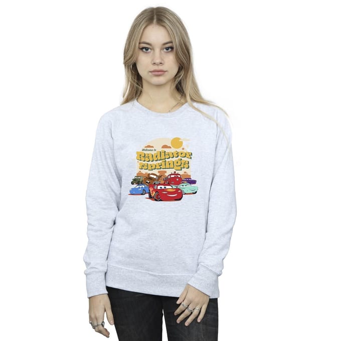 Disney Dames/Dames Cars Radiator Springs Groep Sweatshirt (Sportgrijs)