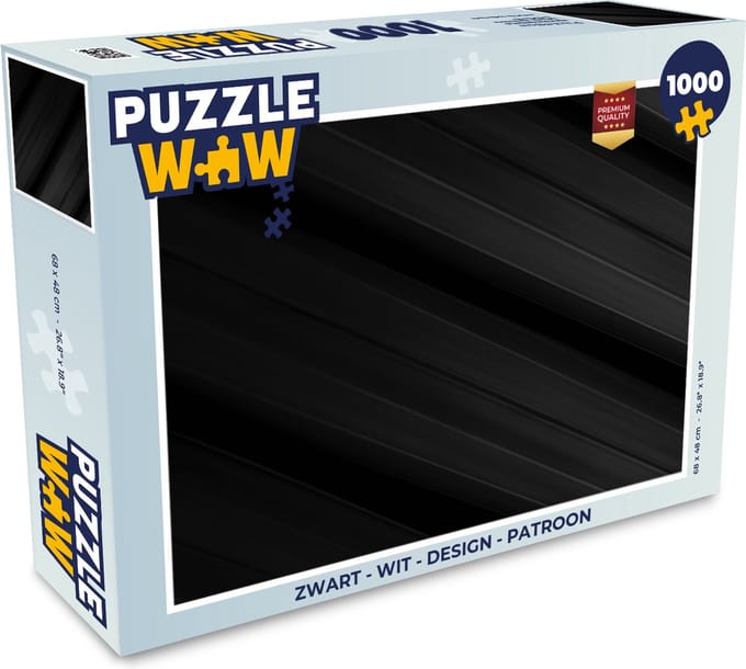 Puzzel Zwart - Grijs - Design - Textuur - Legpuzzel - Puzzel 1000 stukjes volwassenen