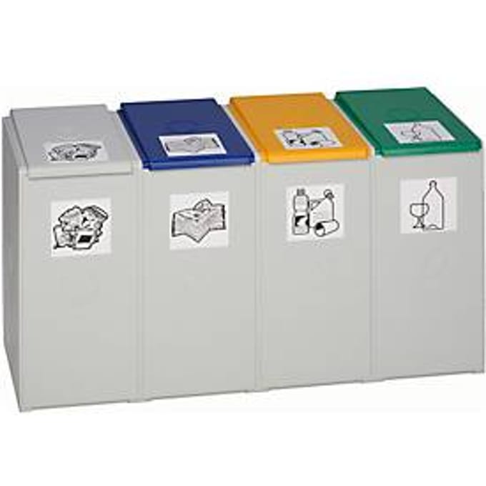 Opvangsysteem voor recyclebare materialen 2000, 40 liter, vierdelig element, geleverd zonder deksel!