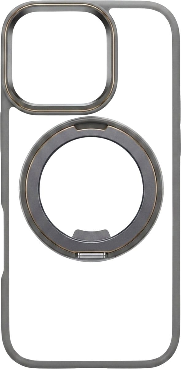Mastersøn iPhone 17 Hoesje met Ring & MagSafe - Grijs - Geschikt voor MagSafe