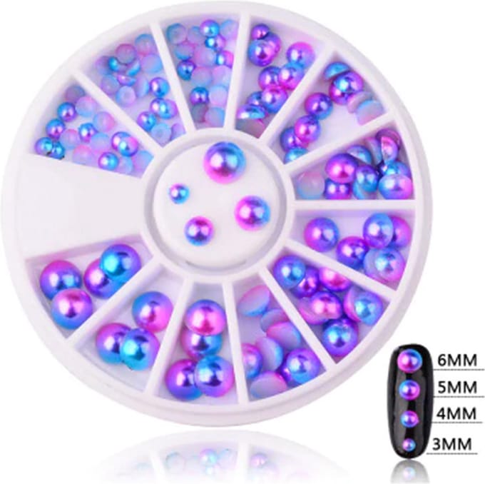 DW4Trading Nagelversiering Carrousel 7 - Nail Art - Acryl Gel - Rhinestones