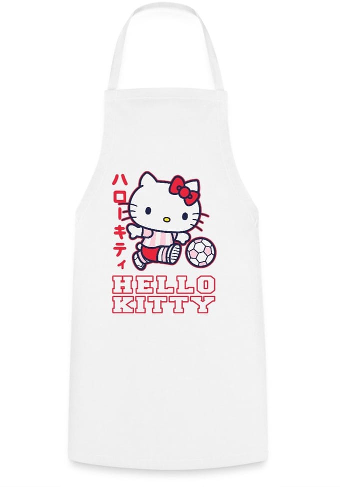 Hello Kitty Speelt Voetbal Keukenschort