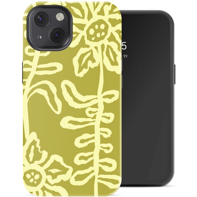 Selencia Hoesje - Geschikt voor Apple iPhone 13 - Backcover - Chalky Bloom