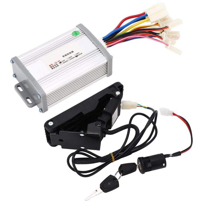24V 800W Elektrische Driewieler Controller Pedaal Gashendel Kit Lithium Batterij Fiets Retrofit Kit white