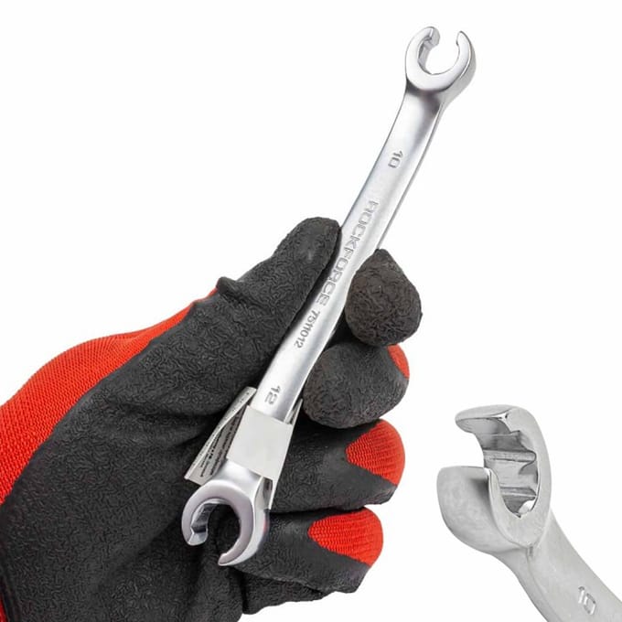 Rockforce Serie - Gespleten Ringsleutel - 10x12mm - Open Eind - Plat