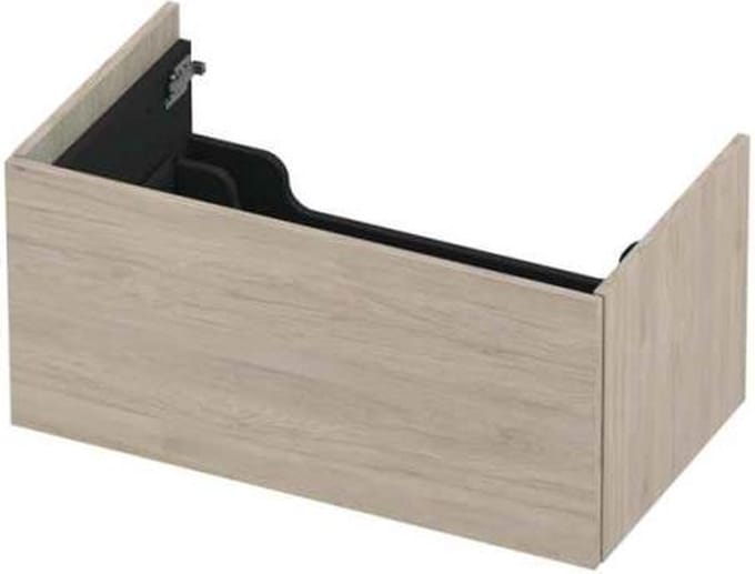INK wastafelonderkast 1 lade greeploos push to open hout decor 80x45x38cm, ivoor eiken