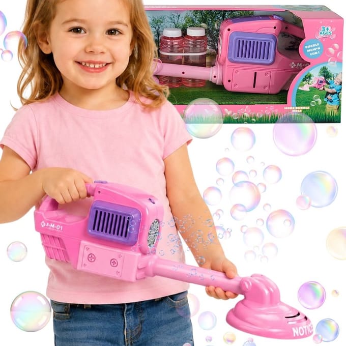 Woopie Handgrasmaaier Bubble Machine Roze - UNI
