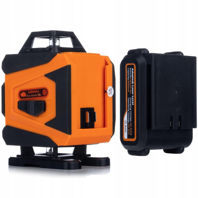 Rosfix Kruislijnlaser Animal Pro Hawk RAPH 16L - 16 Groene Lijnen - IP54 USB-C 2×3600mAh