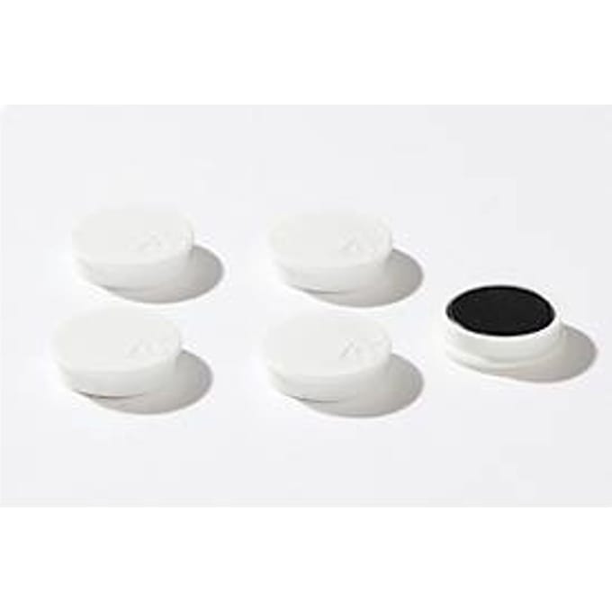 Bevestigingsmagneten, Ø 30 mm, hechtkracht ca. 700 g, 5 stuks, wit