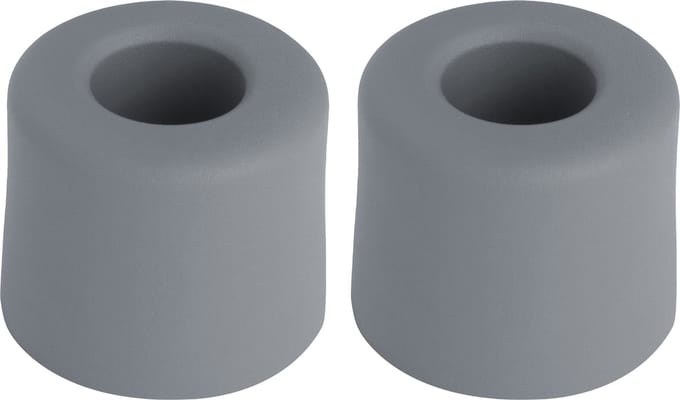Deltafix Deurbuffer - 2x - deurstopper - grijs - rubber - 30 x 25 mm - schroefbevestiging