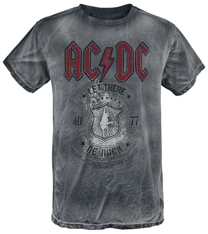AC/DC T-shirt - Let There Be Rock - S tot 4XL - voor Mannen - grijs