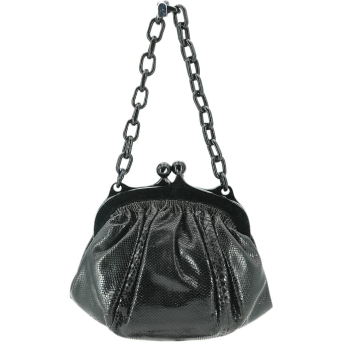 Fendi Vintage Leren Handtas Avondtas
