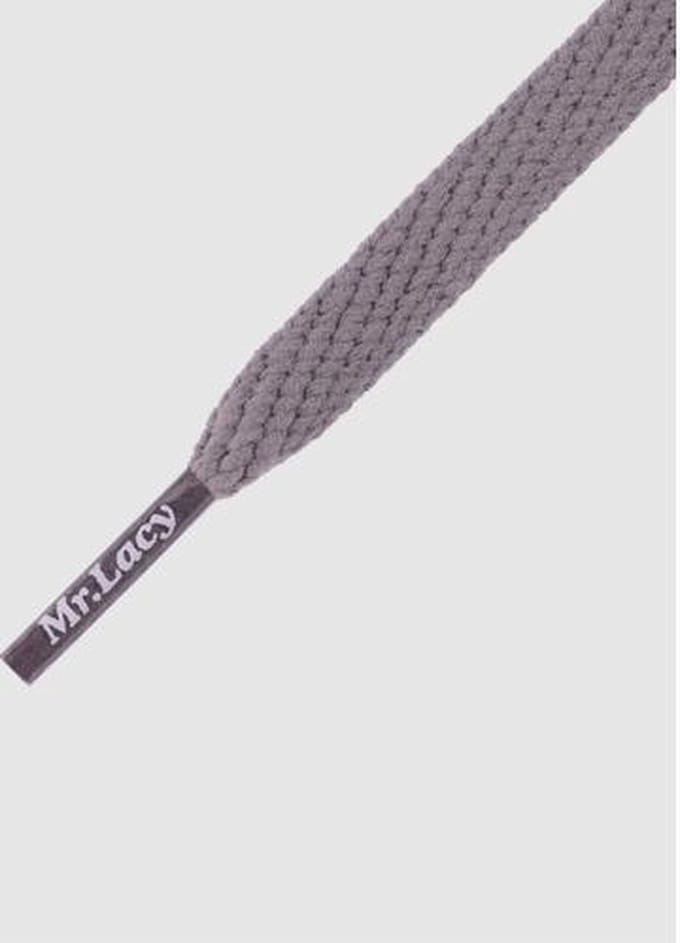 Mr. Lacy  - Schoenveters - Veters - Sneakerveters - Smallies - Plat - Donker Grijs - Lengte90 cm