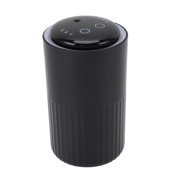 Diffuseur d'huiles essentielles sans eau avec lumière 7 couleurs, diffuseur d'aromathérapie portable, silencieux et avec minuterie black