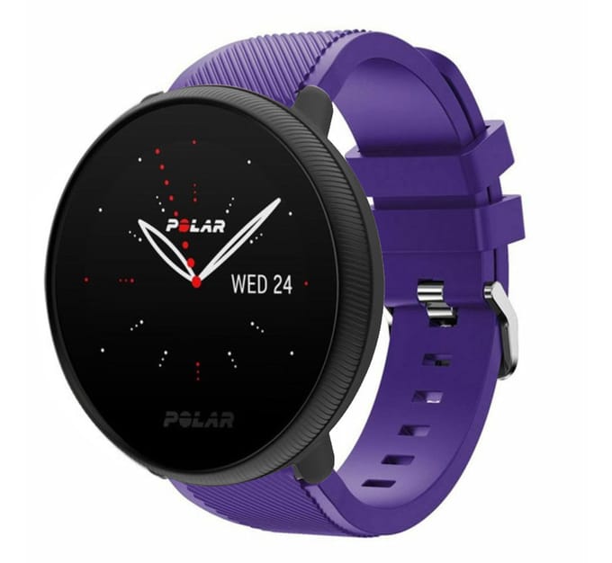 Polar Ignite 2 twill siliconen band (paars)