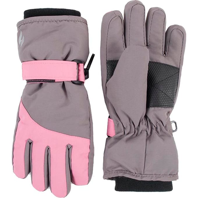 Heat Holders - Waterdichte thermo skihandschoenen voor kinderen - Roze / Grijs