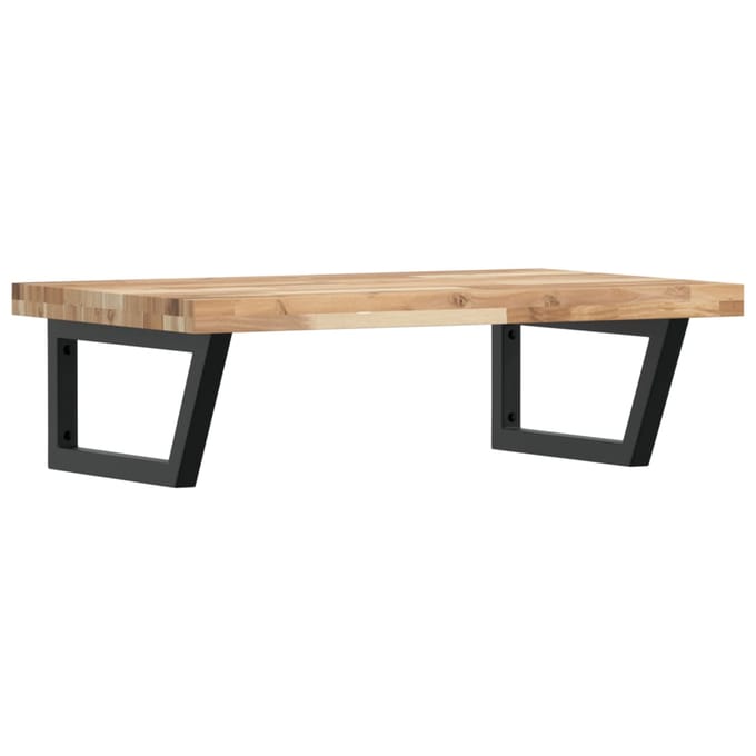vidaXL - Badkamer - wandschap - staal - en - massief - acaciahout