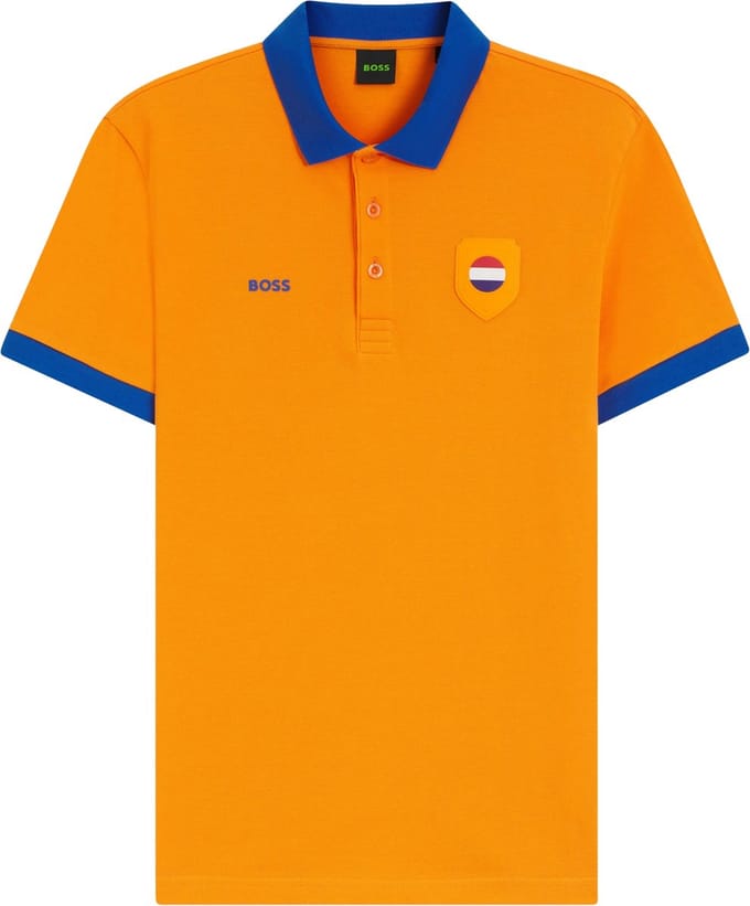 BOSS Paddy regular fit heren oranje fan polo - pique - oranje