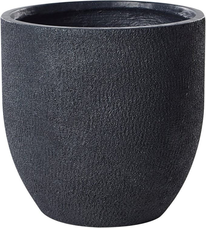KANNIA - Bloempot - Grafietgrijs - 46 cm - Kleivezelmengsel