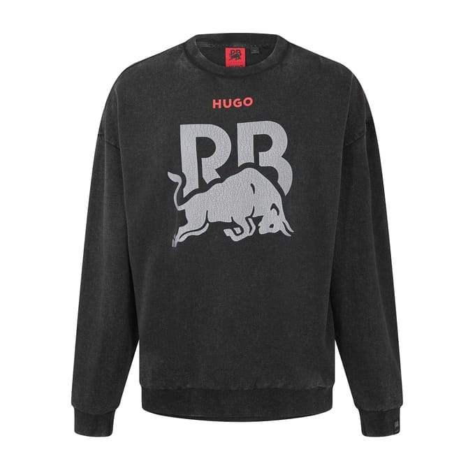 Hugo Sweater met grafische print voor heren (Zwart)