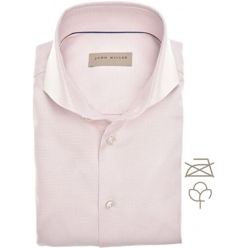 John Miller Overhemd Luxury Cotton Non-Iron Fine-Structure Licht Roze / male