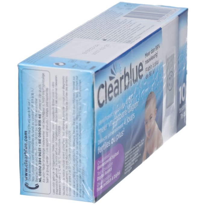 Clearblue Geavanceerde Digitale Ovulatietestset - 1 Digitale Houder En 10 Testen