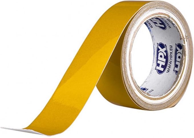 Reflecterende tape - geel 19mm x 1,5m