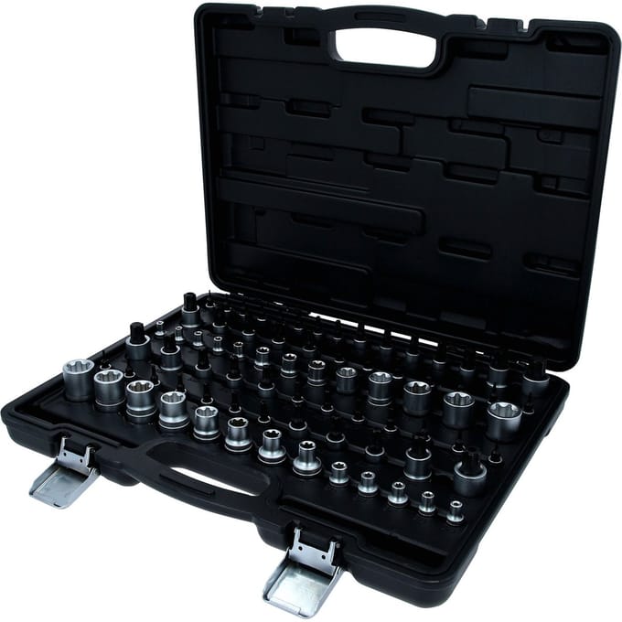 KS TOOLS 1/4"+3/8"+1/2" Torx-dopsleutelset 77-delig - 911.0077