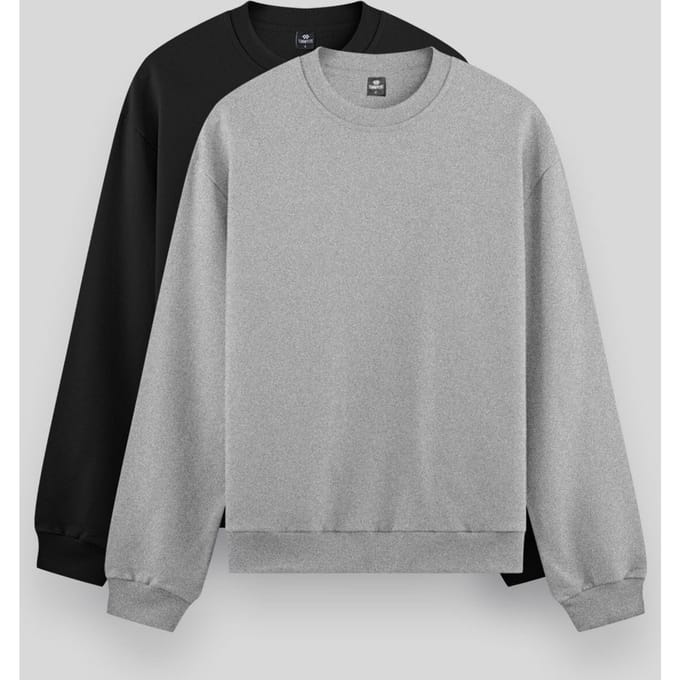 Heren Effen Rundhals Sweatshirt