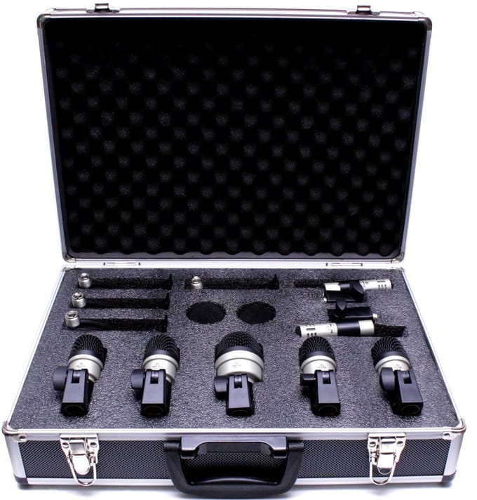 Drum microfoonset 7-delig - incl. koffer en adapters - Devine MIC-DS - Multikleur