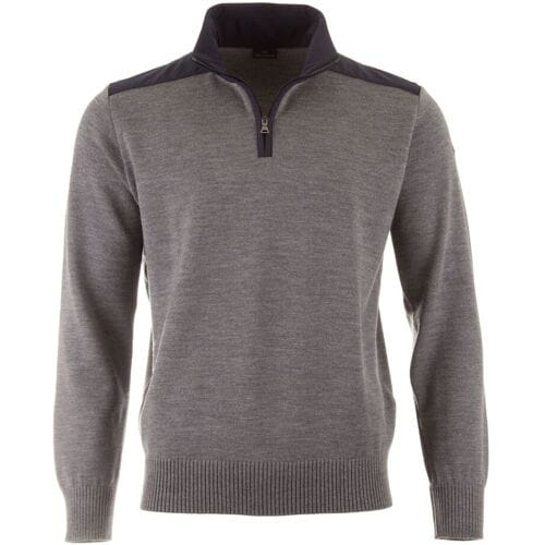 Paul & Shark Trui Wool Half Zip Typhoon 4x4 Contrasts Midden Grijs / male